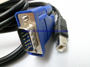 Шнур VGA совмещённый с USB кабелем